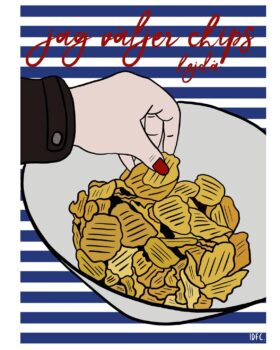 Jag väljer chips hejdå (A4 Print)